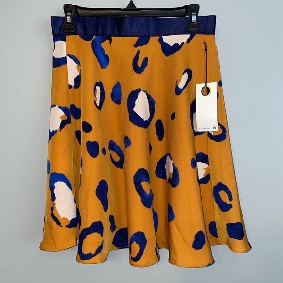 NWT Phillip Lim for Target Leopard Print A-line Styled Skater Skirt Size 10 - Picture 3 of 8